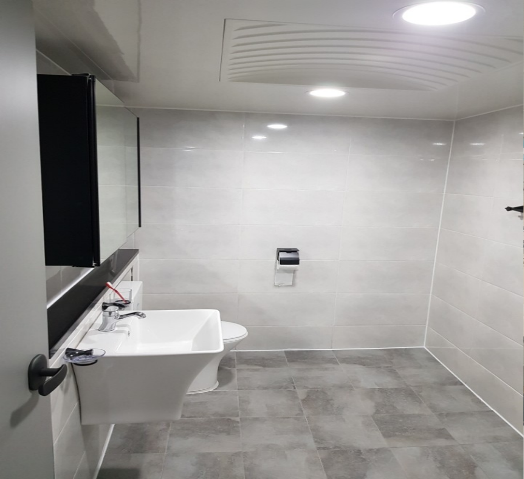 천장 배관 작업 완료